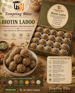 Homemade Biotin Laddu by Tempting Bites