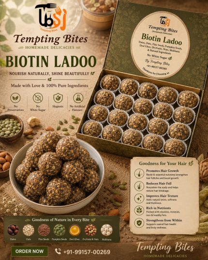 Homemade Biotin Laddu by Tempting Bites