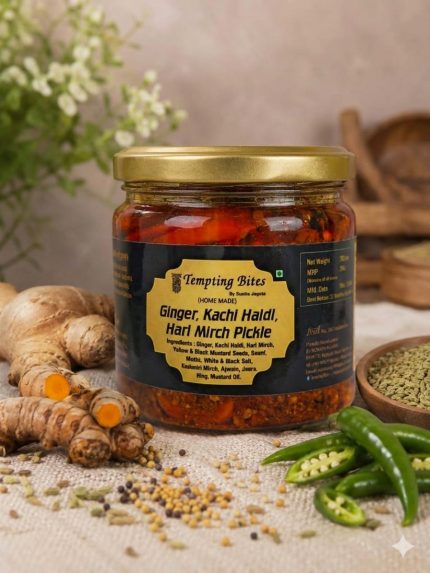 Ginger, Kachi Haldi, Harl Mirch Pickle