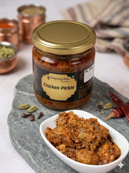 Homemade chicken pickle by Tempting Bites